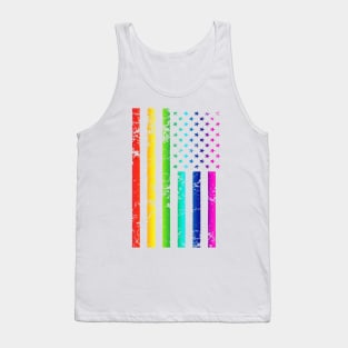 Rainbow American Flag Tank Top